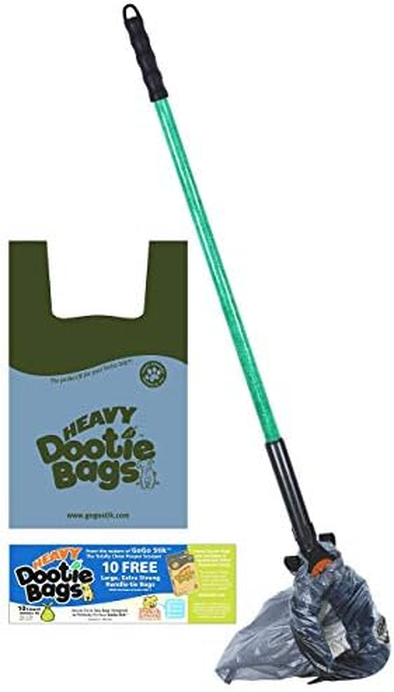 HEAVY Dootie Bags® VERY LARGE Dog and Cat Waste Poop Bags. 100 Count Strong Multi-Use, Leakproof with EZ Tie Handles and Gussets. Made with Corn Starch. Fits and Swivel Bin Pooper Scoopers.